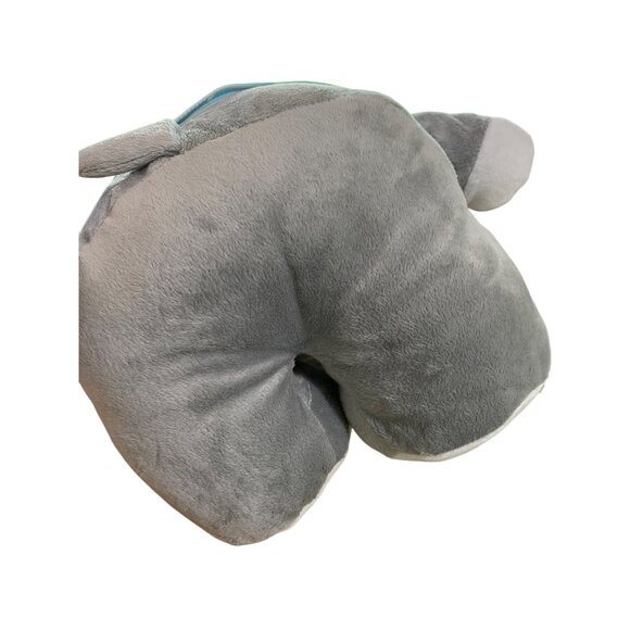 Nulife Matters Elephant Plush 13" Sitting Gray Striped T-Shirt Stuffed Animal - Picture 5 of 9